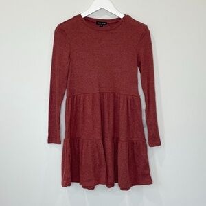 Max & Ash Long Sleeve Ribbed Fit & Flare Dress